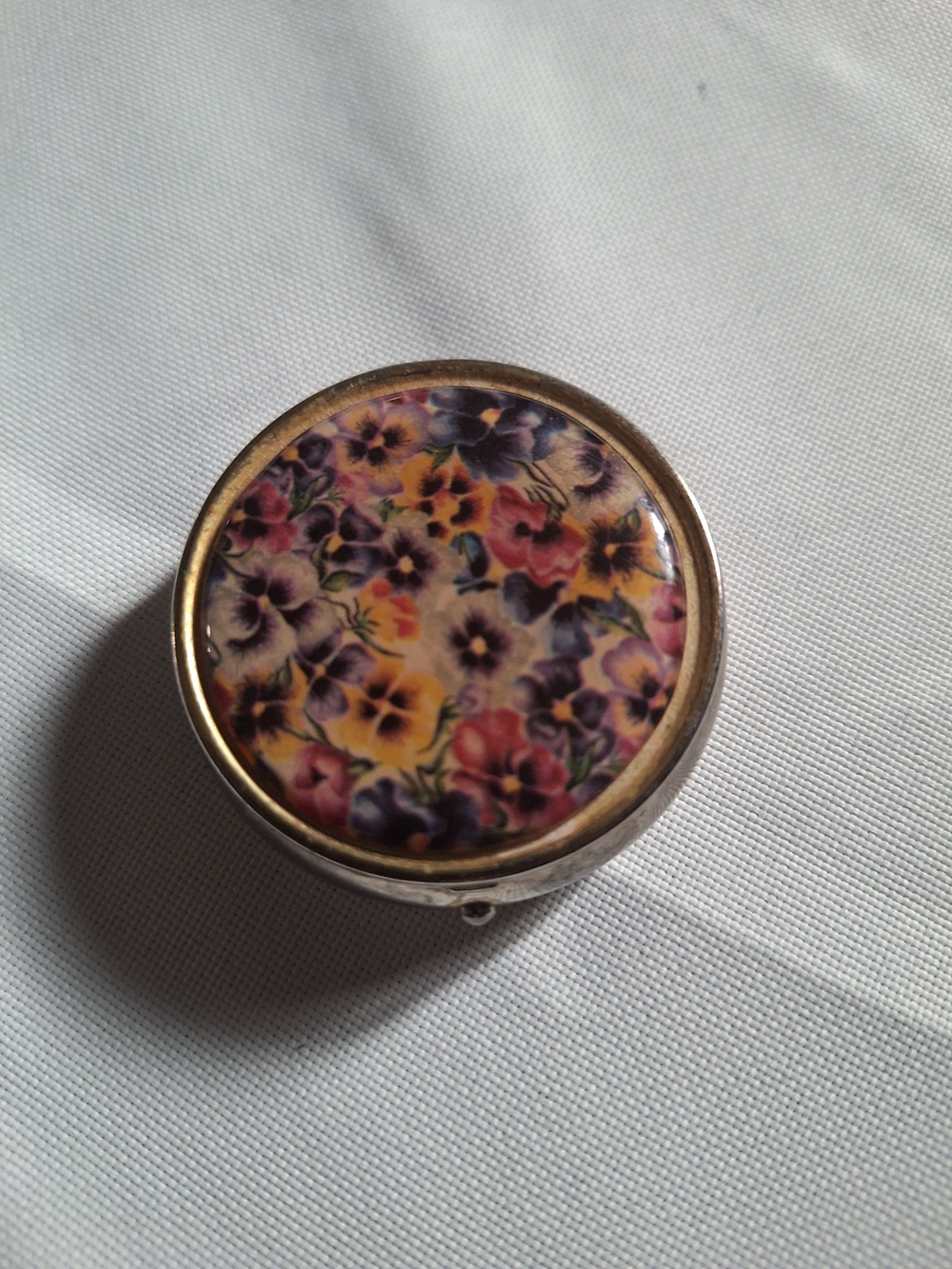 Under Armour Multicolor Pansy Floral Round Brooch